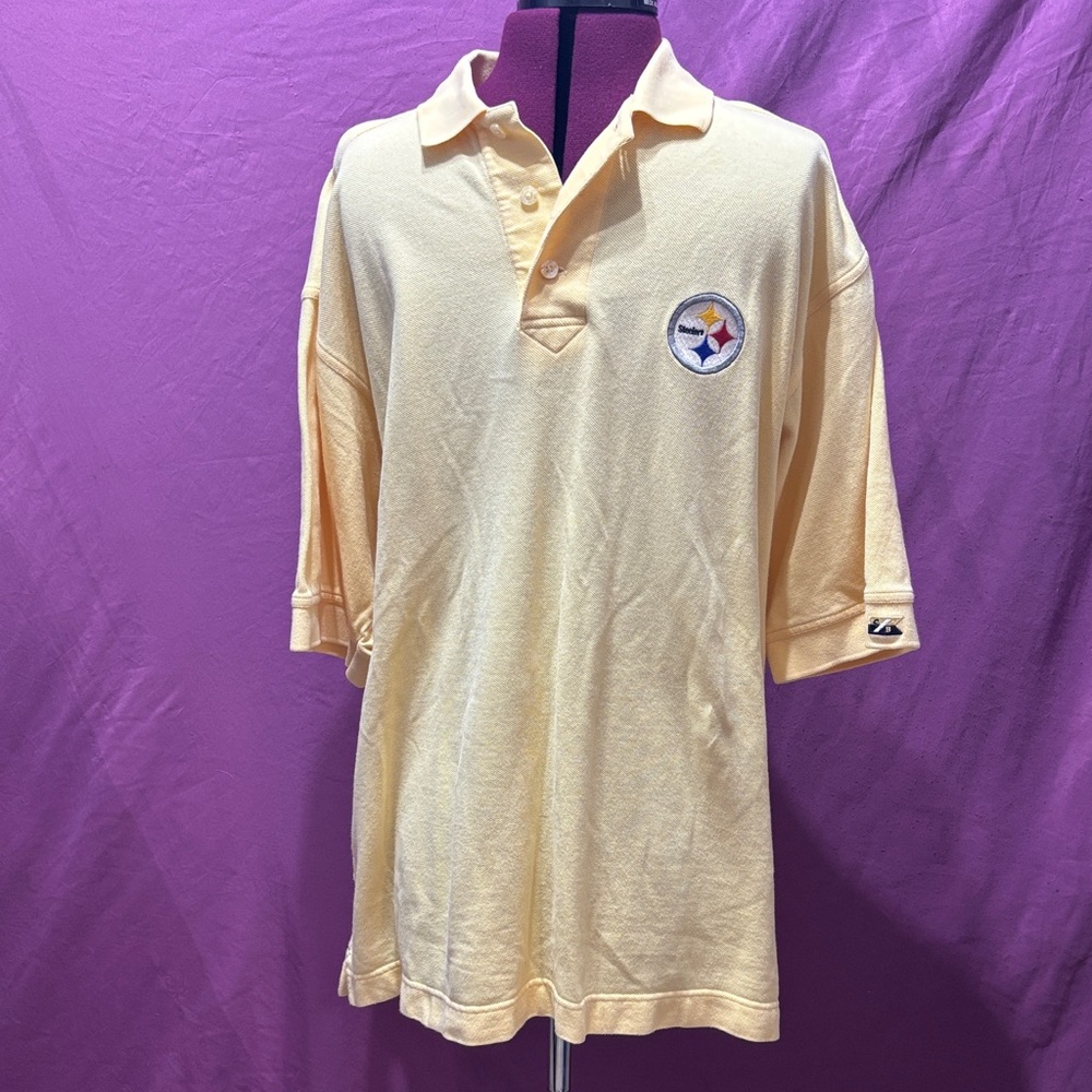 Cutter & Buck yellow Polo Shirt with Steelers NFL